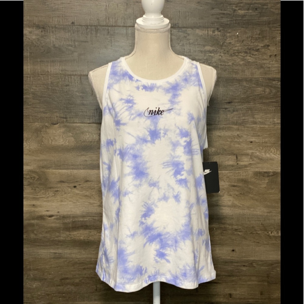 NWT Large Blue Tie Dye Nike Tank